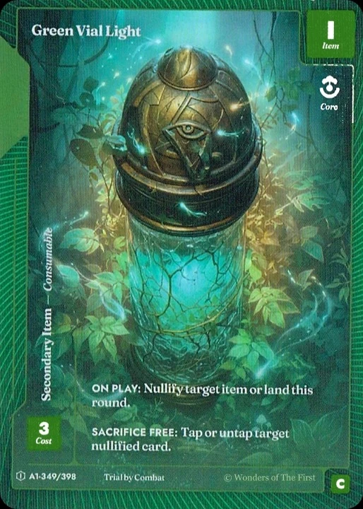 Green Vial Light