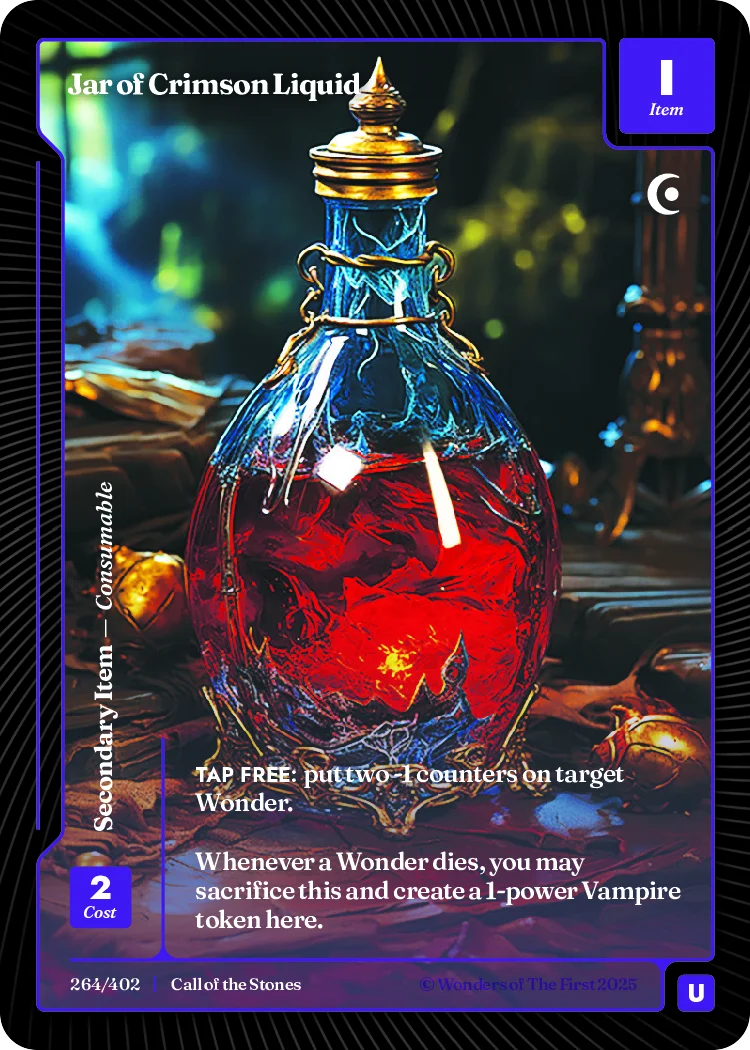 Jar of Crimson Liquid